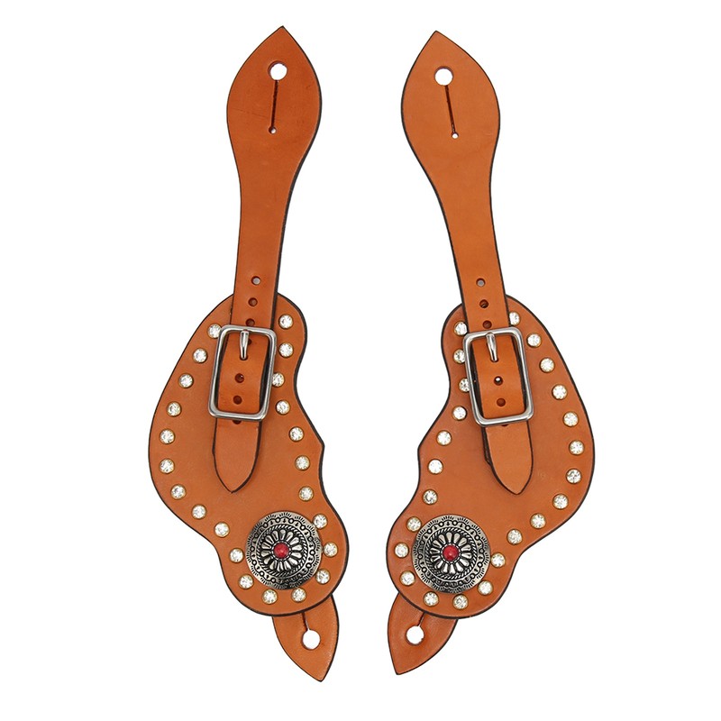 Spur Strap Artificial Leather Adjustable Western Spur Strap with Buckle