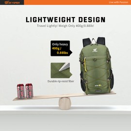 SKYSPER ISHELL 30 Foldable Backpack 30 L Ultra Light Daypack Packable Daypack Waterproof Hiking Backpack Travel Backpack for Camping Outdoor Hiking Travel