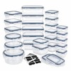 48-Piece Airtight Food Storage Container Set, 24 BPA-Free Stackable Plastic