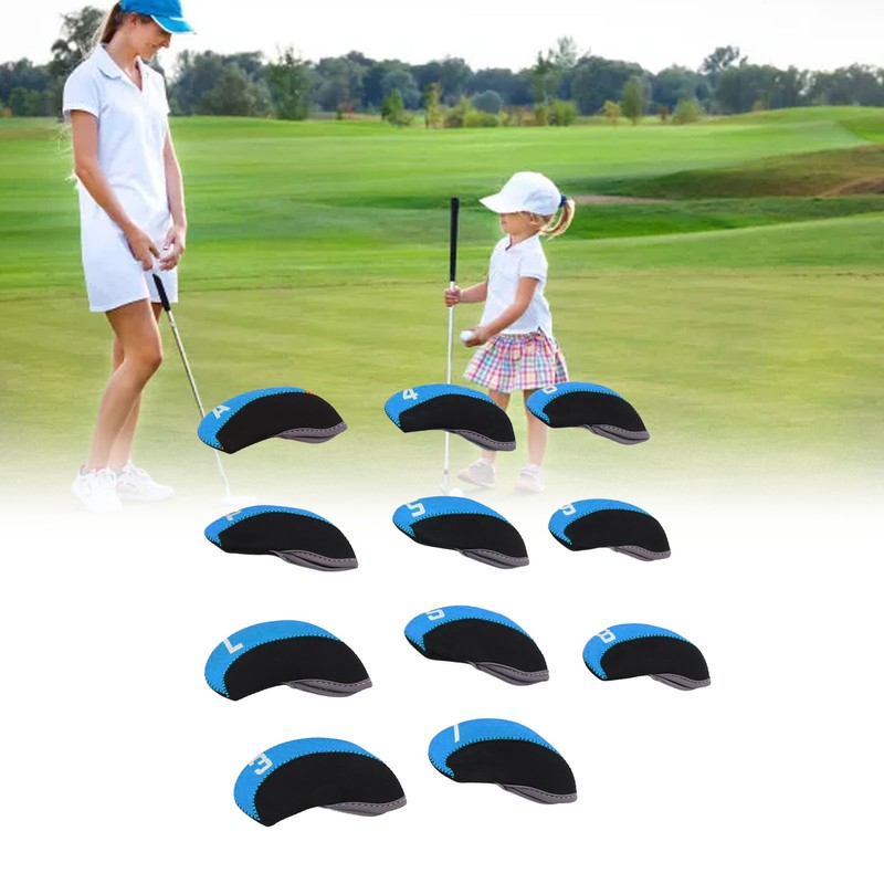 11PCS Golf Club Head Covers Neoprene Numbered Golf Club Head