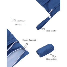 ALVABABY 3 Cloth Diaper Wet Dry Bags Waterproof Reusable with Two Zippered Pockets Travel Beach Pool Daycare Soiled Baby Items Yoga Gym Bag for Swimsuits or Wet Clothes Small medium Large 3L-SML01