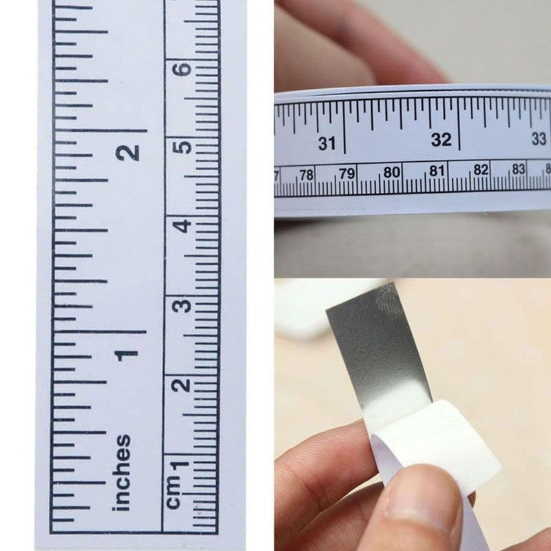 1Pc 36" Self-Adhesive Measuring Tape, Double Scale Stick on Workbench