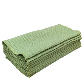 Buowinixi Paperless Towels Washable,Reusable Paper Towels,100% Cotton Reusable Cleaning Cloth,10"x12", Dish Cloths for Cleaning or Drying Dishes(10, Green)