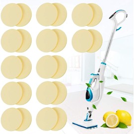 Blulu 24 Pack Replacement Steam Mop Scent Discs Steam Mop Fragrance Discs Pads Compatible with Bissell Powerfresh and Symphony Series Fits Model 1940, 1806 and 1132, Lemon Fresh Fragrance