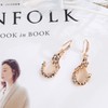 ASHMITA Rose Gold Teardrop Necklace Gemstone Dangle Earrings Wedding Jewelry