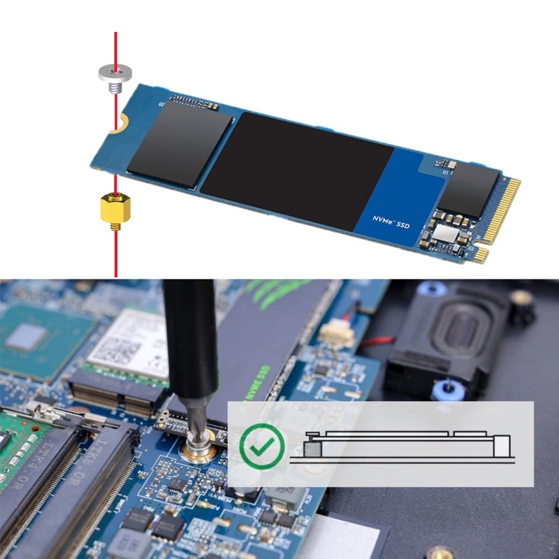 M.2 SSD Screw and Standoff Kit for Asus ASRock Motherboards,
