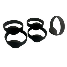 5 Wristbands,EM4100 125KHZ RFID Intelligent Access Control Bracelet (Black)