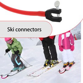 LT Easiyl Ski Connector Ski Wedge Aid Snowboard Connector Snowboard Tip Connector Red Ski Tip Connection for Ski Lovers Trainer Beginners