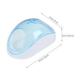 Small Pets Supplies Small Pet Chinchilla Hamster Sand Bath Room House Plastic Bathroom Container with Bath Sand Filter Scoop (Sky- Blue, Random Scoop Color)
