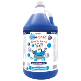 South Bark's Blue-Shed® Shampoo for Dogs & Cats One Gallon | Brightening | Deshedding | Long-Lasting, Blueberry Scent | Cruelty-Free | Paraben-Free | Biodegradable and Non-Toxic | Made in The USA