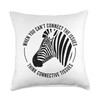 Ehlers-Danlos Syndrome Issues Think Connective Tissues Zebra Throw Pillow
