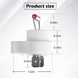 Luojiedejinbiao Thermal Cut Off Fuse Rollout Switch Replacement for Raypak 005899F Zodiac R0012200 Pool Heater (4 Pack)