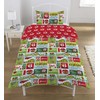 The Grinch 12 DAYS Duvet Set, Polyester-Cotton, Multi-Colour, Single