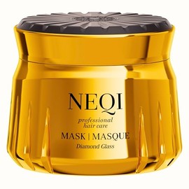 NEQI Diamon Glass Hair Mask - Intensive Hair Treatment Anti Frizz for Dry, Damaged, Coloured & Bleached Hair - Shine & Smoothness Hair Treatment Vegan, 250 ml | Silky straight hair