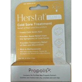 Herstat Plus+ Cold Sore Fever Blister Herpes Propolis Treatment 11/2025