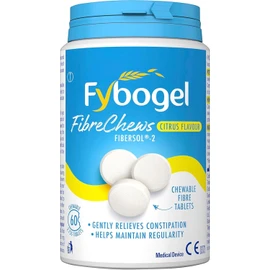 Fybogel Fibrechews Citrus - Fibre Chews, Citrus, 60 Tablets, Effective Constipation Relief, Maintains Regularity