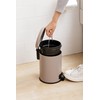 TATAY Bathroom Trash Bin with Stainless Steel Pedal, 3L Capacity,