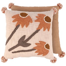 Primitives by Kathy Pillow-Black-Eyed Susan, 18" x 18", Tan