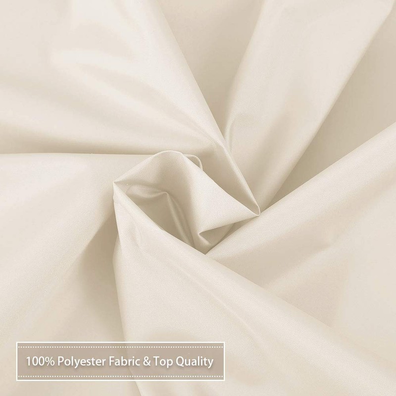 CAROMIO Hotel Quality 100% Waterproof Fabric Shower Curtain Liner with