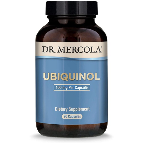 Dr. Mercola Ubiquinol Dietary Supplement, 100 mg, 90 Servings (90 Capsules), non GMO, Supports Overall Health and Wellness, Soy Free, Gluten Free