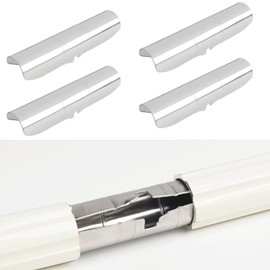 eMagTech 4-Piece Internal Curtain Rod Connector, Stainless Steel Roman Curtain Rod Connector, Compatible with Hallis Hudson 25-28 mm, 110 x 25 x 0.5 mm