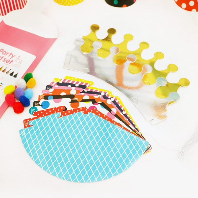 YINKE Crown, Triangular Hat, Crown, Birthday Celebration, Event Goods, Decoration,