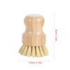 Bamboo Scrub Brushes with Ceramics Holder Mini Palm Scrub Brush
