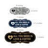 Designer All You Need is Love & Coffee Sign (Black