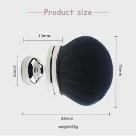 FDEETY Make Up Pinsel Blush Rouge Puderpinsel Makeup Tragbare Groß Pilzkopf Kabuki Make-up Puder Brush Selbstbräunungs Kosmetikpinsel Foundation Schminkpinsel Greifen Puder Gleichmäßig (Schwarz)