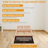 Oak Floor Register for 6x12 Inch Duct Holes - Flush