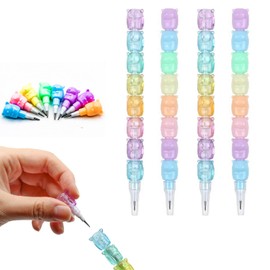 Stackable Pencils [6 pieces] Funny Stationery Pencils HB Non-Sharpened Pencils Building Blocks Pencils Funny Stationery Set Stationery Cute Elementary School Stationery Rocket Pencils Party Favors