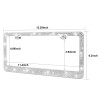 BLVD Rhinestone Unbreakable License Plate Frames Crystal Glitter Label Car