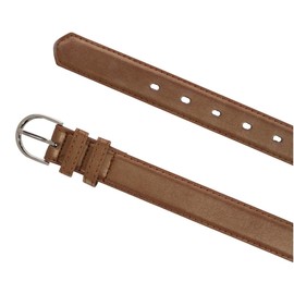 CTM® Women's Leather 1 1/8 Inch Metallic Dress Belt, Medium, Bronze