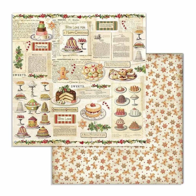 STAMPERIA INTL, KFT (3PL) Stamperia-Scrapbooking Pad-Double Face-Classic Christmas, Multicoloured, 15.24x15.26