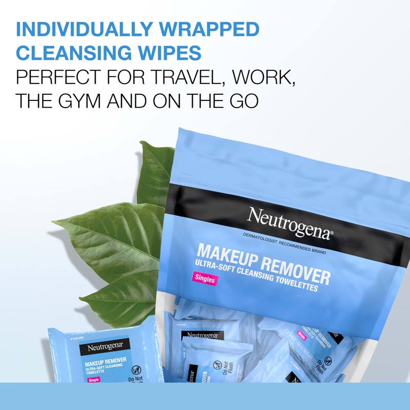 Neutrogena Makeup Remover Wipes, Daily Single Face Cleansing Towelettes, Makeup
