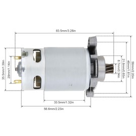 ChgImposs 8 Teeth RS550 DC Motor Power Reciprocating Saw Motor for Electric Saw with Helical Teeth Gear, 8 Teeth Electric Saw Motor
