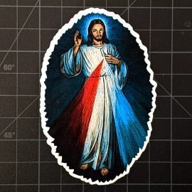 Calibear Prints Divine Mercy Jesus Christ Catholic Vinyl Decal Laptop Sticker 4" x 2.5"