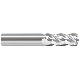 RedLine Tools - 3/16 (.1875) Single End Corner Radius Carbide End Mill, Uncoated (Bright), 4 Flute .3750 LOC .0300 Radius, Round Shank Type, 2.0000 OAL - RE20252Z
