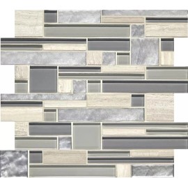 Mohawk PH50 - Phase Crystal Beach 12 x 13 Glass Mosaic Tile