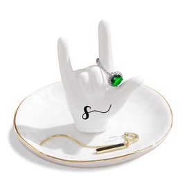 PUDDING CABIN Bulldog Ring Holder Dish, Gifts for Mom Christmas, Birthday Gift for Women Friend Girls Aunt Mothers Day Bridesmaid Wedding Engagement Xmas Gifts, Dog Mom Gifts for Women