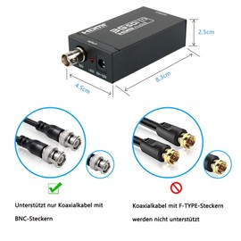 GRACETOP SDI to HDMI Converter, 1080P@50/60Hz SDI to HDMI Video Audio Adapter Supports SD-SDI HD-SDI and 3G-SDI Signal Formats, Used for HD Monitors or Projectors Home Cinema etc