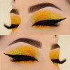 Afflano Yellow Glitter Eyeshadow, Diamond Yellow Shimmering Eyeshadow, Super Pigmented