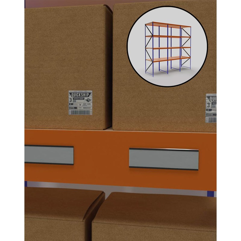 20 Magnetic Label Holders 40 x 150mm Pre-Cut C Profile