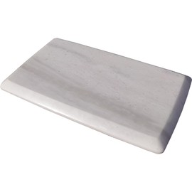Natural Marble Tray Cutting Board: 12"x7" Pastry Board for Baking, Kitchen Use, Stone Cheese Plate, Food Serving Trays, Slab for Cooking, Countertop Décor, Mist White