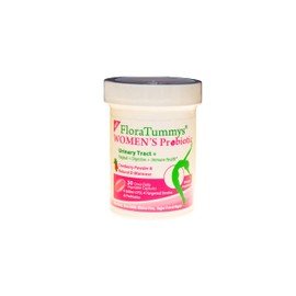 FloraTummys Women's Probiotic, Urinary Tract Digestive Immune System Health, Cranberry Powder, Kosher Certified, Non-Dairy, Gluten Free, Non-GMO