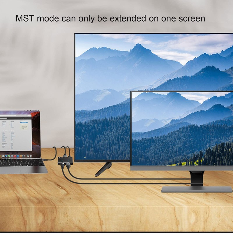 1 in 2 HDMI Splitter 8K Outputs, DisplayPort HD Multimedia