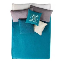 Vianney Cobertor Ligero King Size Azul Turquesa Elegante Vianney