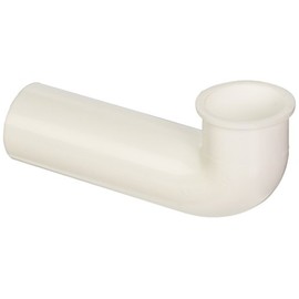 EZ-FLO 4-3/4 Inch Flanged Disposal Elbow for Tubular Drain Applications, Fits In-Sink-Erator, White Polypropylene, 35397