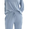 Joyaria Bamboo Viscose Pajamas for Women Long Sleeve Jogger Pjs