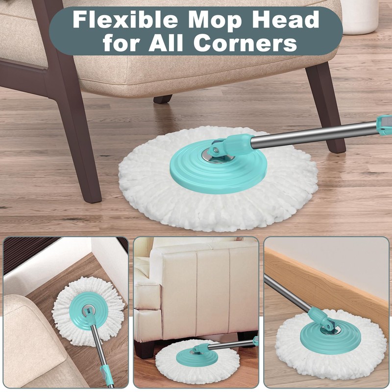 Spin Mop and Bucket System, Mop and Bucket with Wringer
